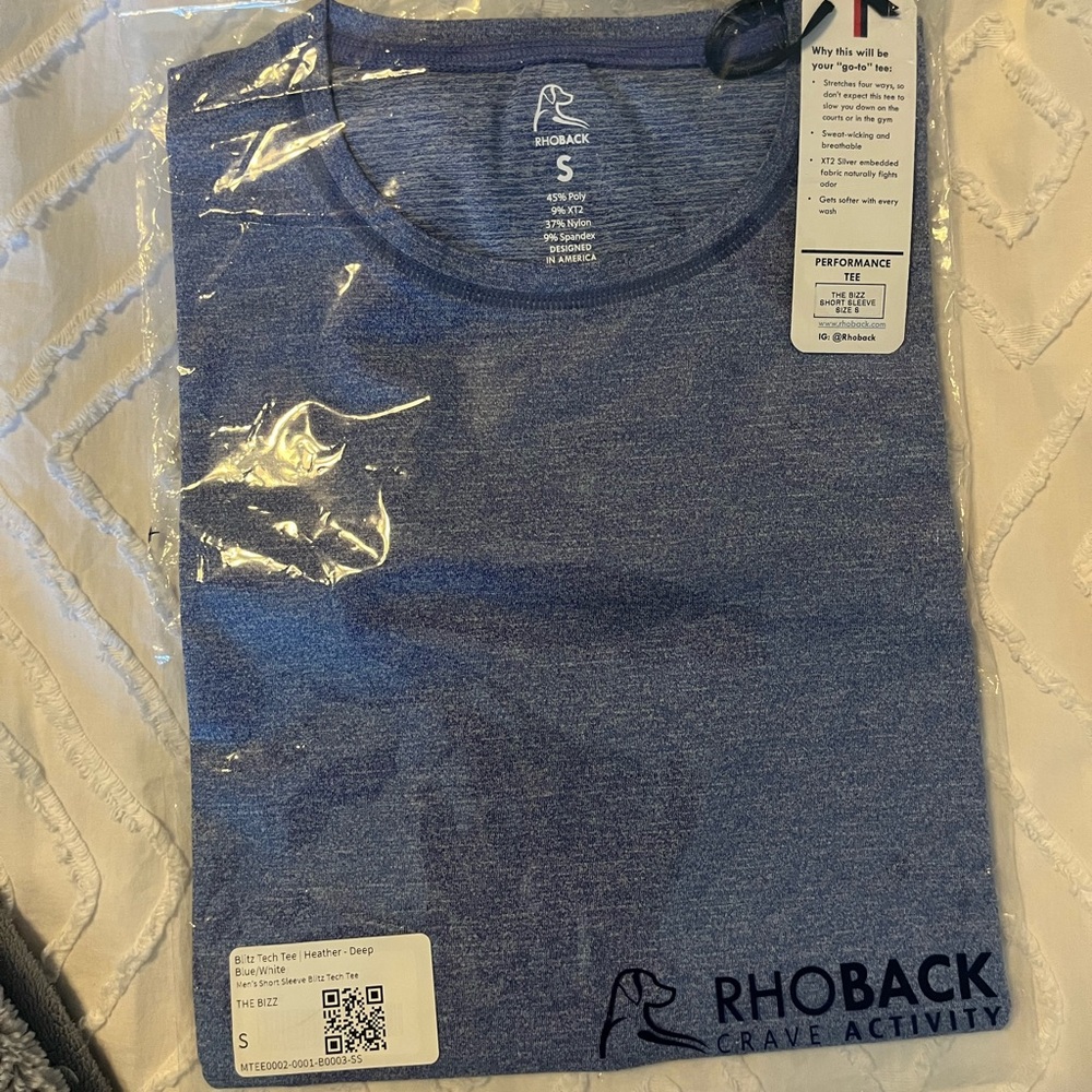 Rhoback Blitz Tech Tee Mens Small